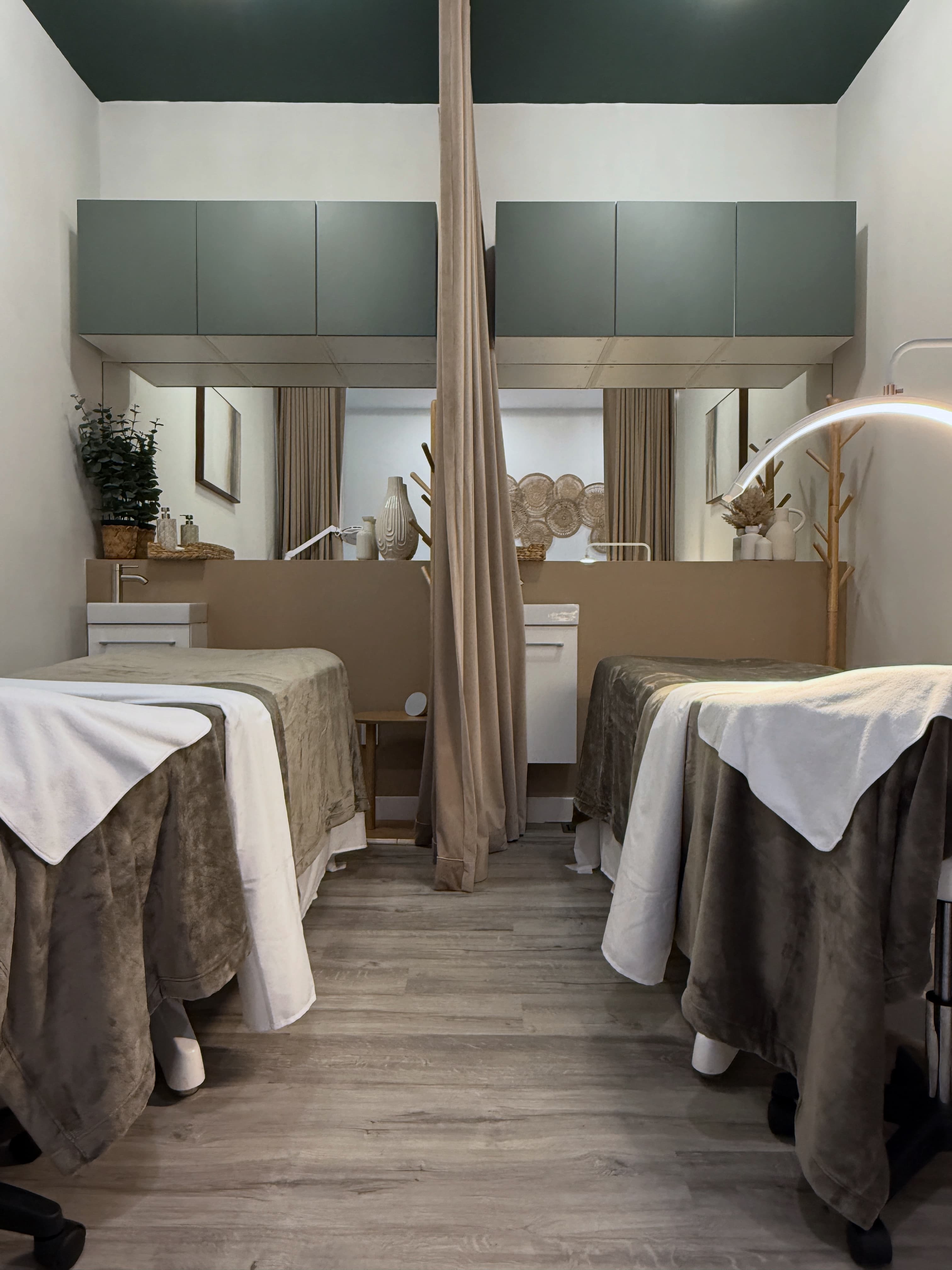 Day spa interior — corridor and finishes